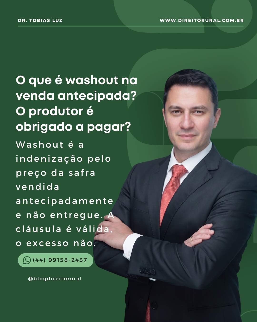 O que é washout na venda antecipada? O produtor é obrigado a pagar?