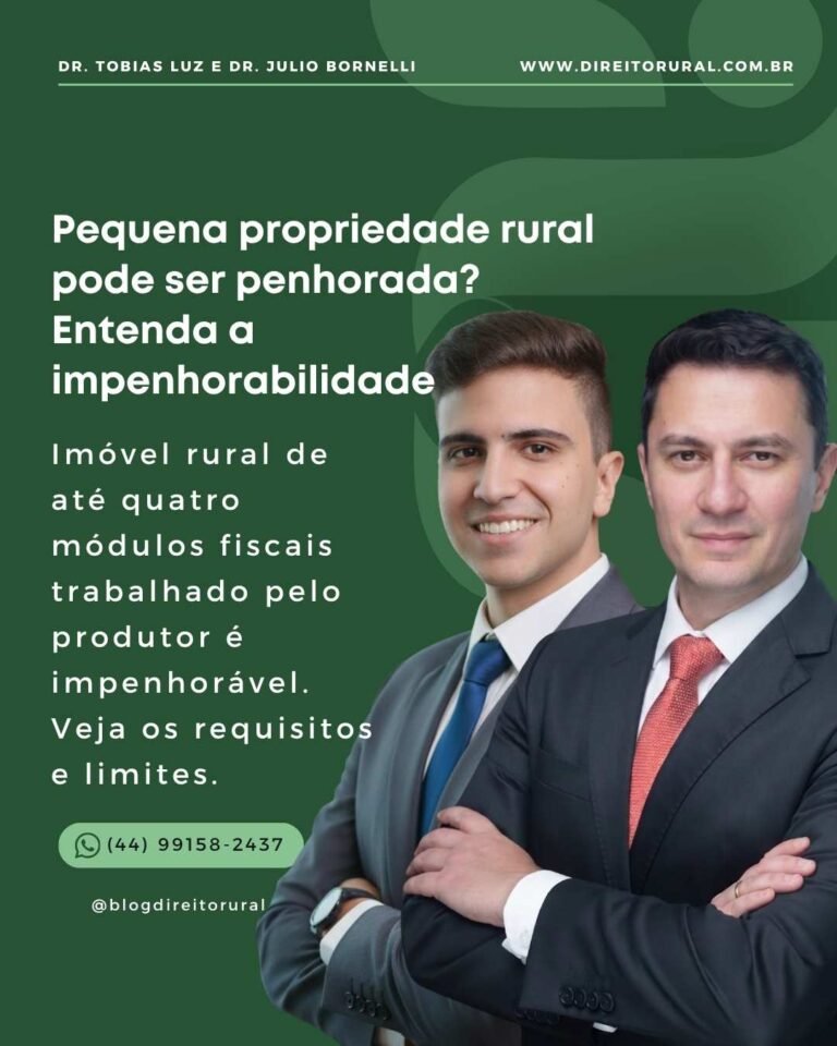 Pequena propriedade rural pode ser penhorada? Entenda a impenhorabilidade