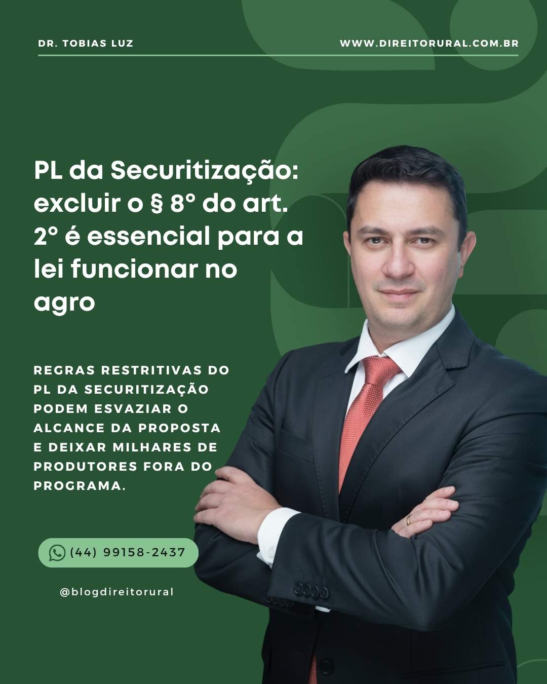 PL da Securitização: excluir o § 8º do art. 2º é essencial para a lei funcionar no agro