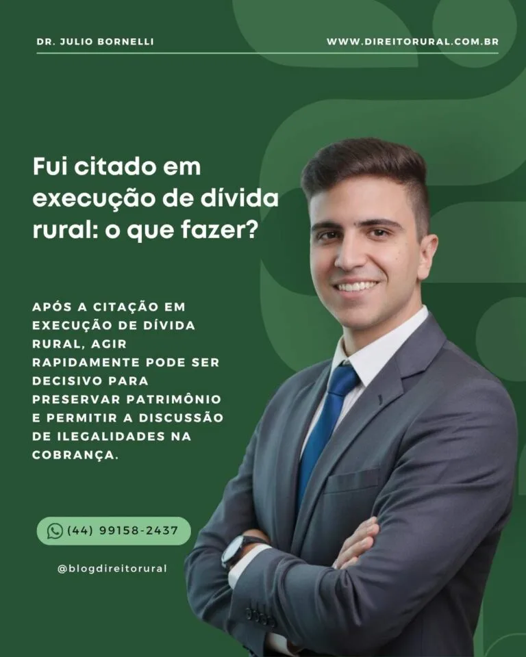 Fui citado em execução de dívida rural: o que fazer?