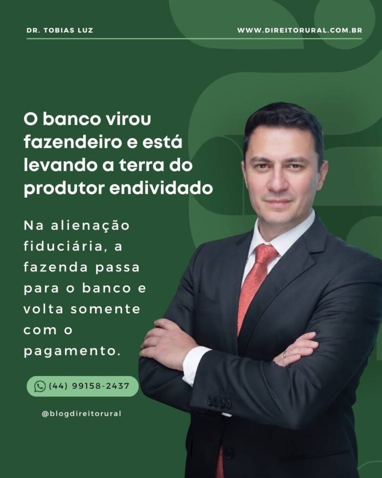 O banco virou fazendeiro e está levando a terra do produtor endividado