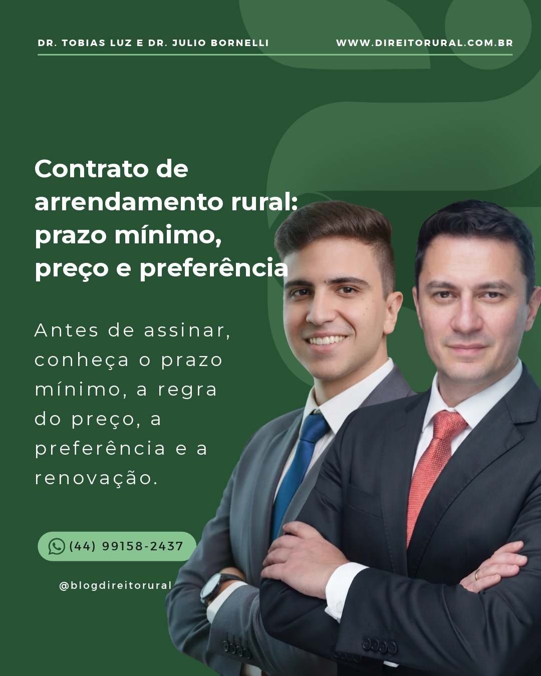 Contrato de arrendamento rural: prazo mínimo, preço e preferência
